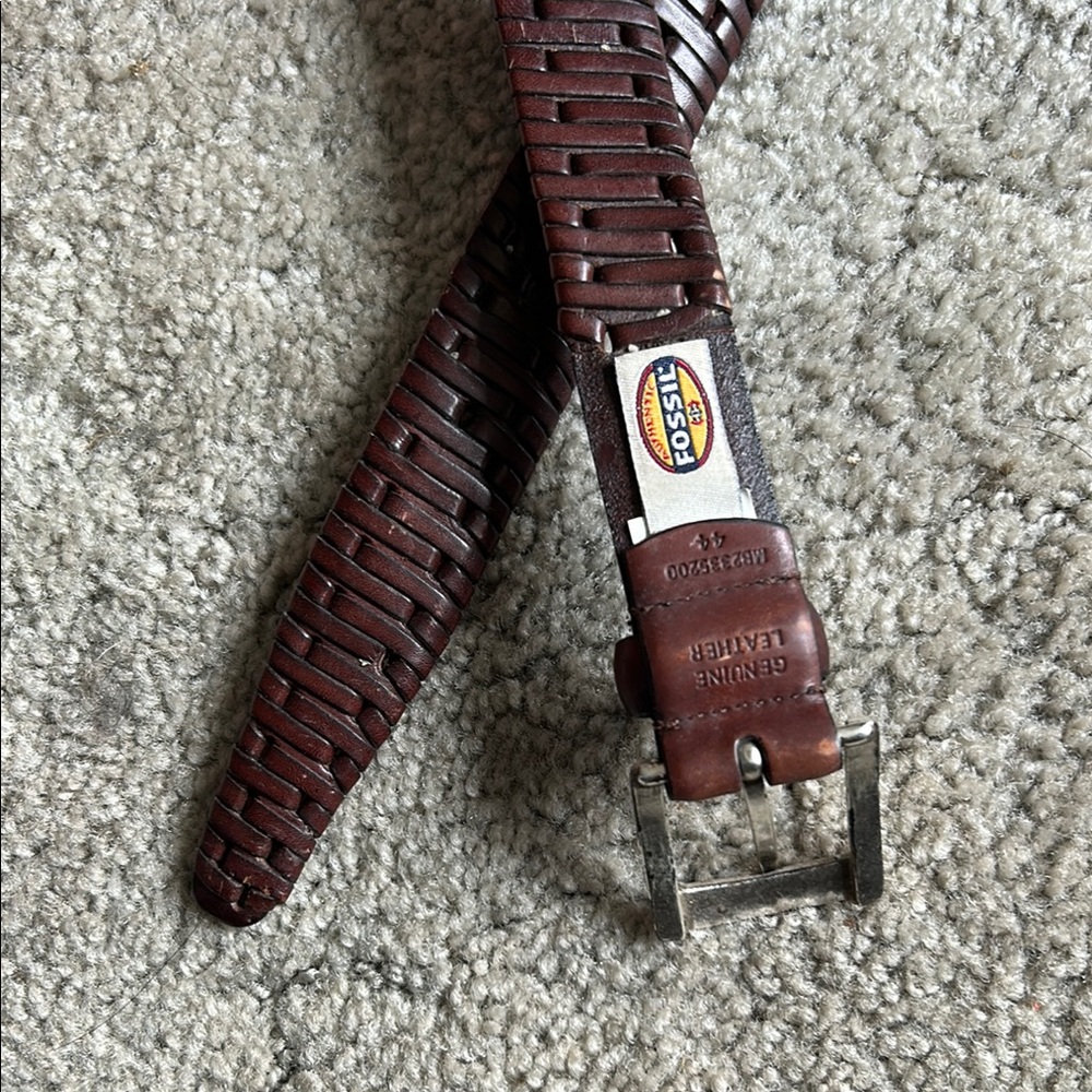 Fossil Brown Leather Belt. Men’s size 44.